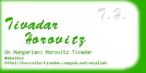 tivadar horovitz business card